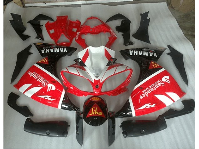 Rot Weiß Und Schwarz Grafik Yamaha R1 12-14 Verkleidungen