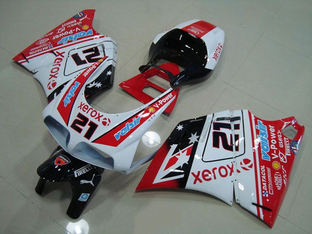 Rot Weiß Xerox 21 Ducati 748 916 996 996S 93-05 Vollverkleidung