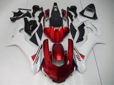 Rot Weiß Yamaha R1 15-19 Verkleidungen