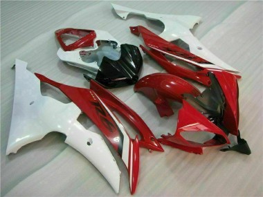 Rot Weiß Yamaha R6 08-16 Verkleidungen
