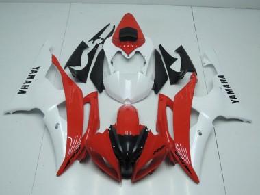 Rot und PerlWeiß Yamaha R6 08-16 Verkleidungen