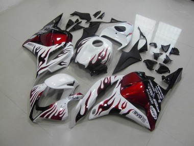Rote Schwarz Flamme Honda CBR 600 RR 09-12 Verkleidungen