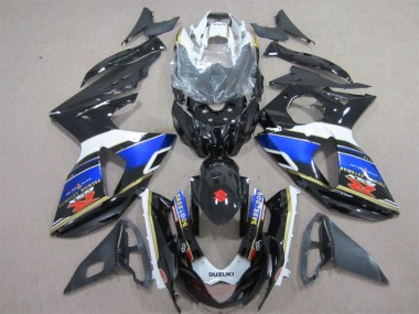 Schwarz Blau Dunkel Hund Suzuki GSXR 1000 K9 09-16 Verkleidungen
