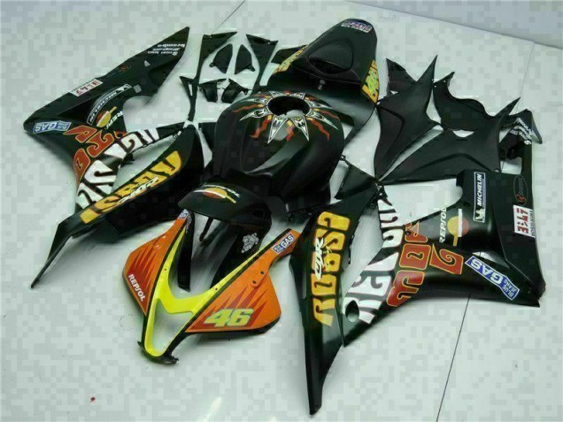 Schwarz Gelb Repsol 46 Honda CBR 600 RR 07-08 Verkleidungen