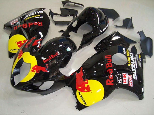 Schwarz Gelb Rot Bull Suzuki GSXR 1300 Hayabusa 96-07 Verkleidungen