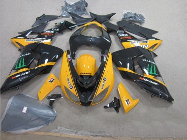 Schwarz Gelb Touch4 Monster Kawasaki ZX10R 06-07 Verkleidungen