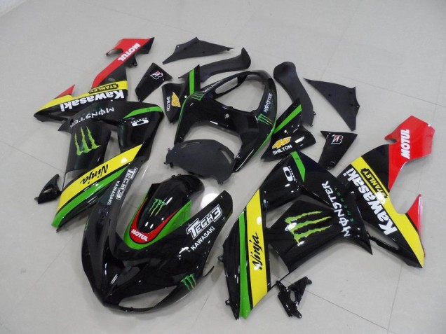 Schwarz Gelbes Monster Kawasaki ZX10R 06-07 Verkleidungen