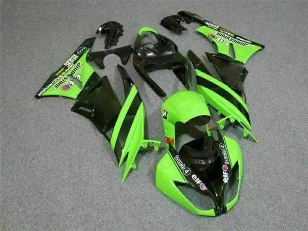 Schwarz Grün 3M Touch4 Kawasaki ZX6R 09-12 Verkleidungen Schwarz Grün 3M Touch4 Kawasaki ZX6R 09-12 Verkleidungen