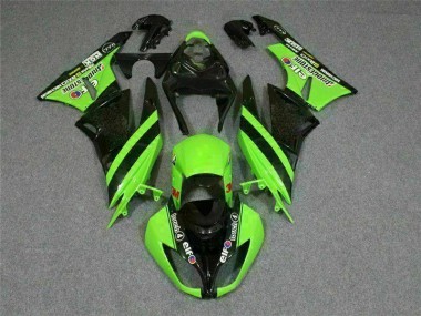 Schwarz Grün 3M Touch4 Kawasaki ZX6R 09-12 Verkleidungen