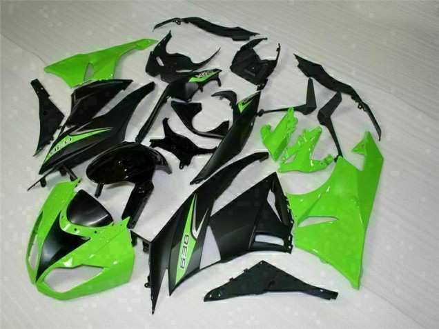 Schwarz Grün 636 Kawasaki ZX6R 09-12 Verkleidungen Schwarz Grün 636 Kawasaki ZX6R 09-12 Verkleidungen