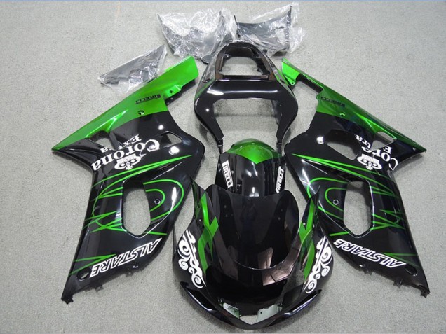 Schwarz Grün Corona Extra Suzuki GSXR 600 K1 K2 K3 01-03 Verkleidungen Schwarz Grün Corona Extra Suzuki GSXR 600 K1 K2 K3 01-03 Verkleidungen