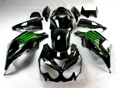Schwarz Grün Kawasaki ZX14R ZZR 1400 12-21 Verkleidungen