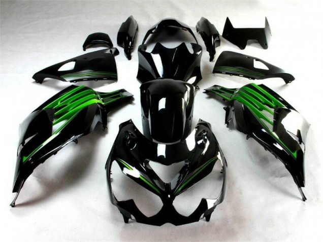 Schwarz Grün Kawasaki ZX14R ZZR 1400 12-21 Verkleidungen Schwarz Grün Kawasaki ZX14R ZZR 1400 12-21 Verkleidungen
