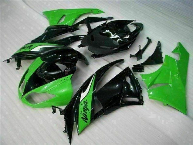 Schwarz Grün Kawasaki ZX6R 09-12 Vollverkleidung Schwarz Grün Kawasaki ZX6R 09-12 Vollverkleidung