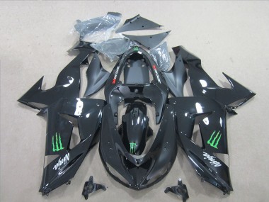 Schwarz Grün Monster Ninja Kawasaki ZX10R 06-07 Verkleidungen