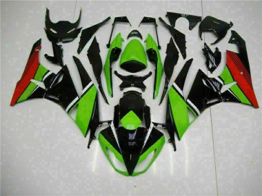 Schwarz Grün Rot Kawasaki ZX6R 09-12 Verkleidungen