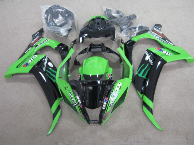Schwarz Grün Touch4 Monster Kawasaki ZX10R 11-15 Verkleidungen