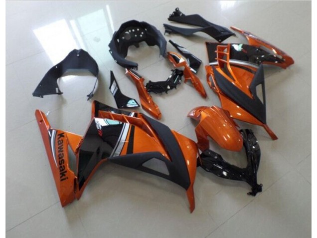 Schwarz Orange Kawasaki ZX 300R 13-16 Verkleidungen