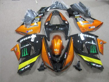Schwarz Orange Monster Kawasaki ZX10R 06-07 Verkleidungen