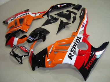 Schwarz Orange Repsol Honda CBR 600 F3 95-98 Verkleidung