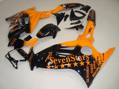 Schwarz Orange Sieben Sterne Honda CBR 600 F3 95-98 Verkleidungen