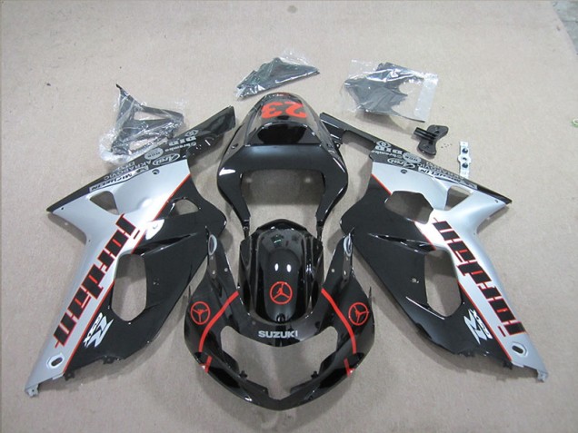 Schwarz Rot 23 Suzuki GSXR 600 K1 K2 K3 01-03 Verkleidungen