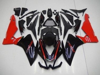 Schwarz Rot Aprilia RSV4 09-15 Verkleidungen & Plastik