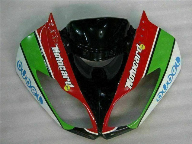 Schwarz Rot Grün Motocard Kawasaki ZX6R 09-12 Verkleidungen