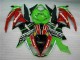 Schwarz Rot Grün Motocard Kawasaki ZX6R 09-12 Verkleidungen