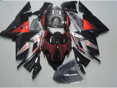 Schwarz Rot Kawasaki ZX10R 03-05 Verkleidungen