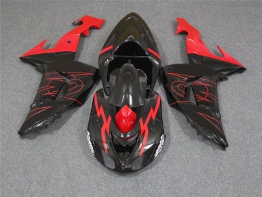 Schwarz Rot Kawasaki ZX10R 06-07 Verkleidungen