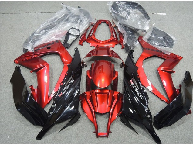 Schwarz Rot Kawasaki ZX10R 11-15 Verkleidungen