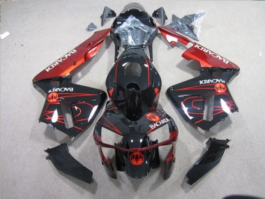 Schwarz Rot Racardi Kawasaki ZX10R 03-05 Verkleidungen