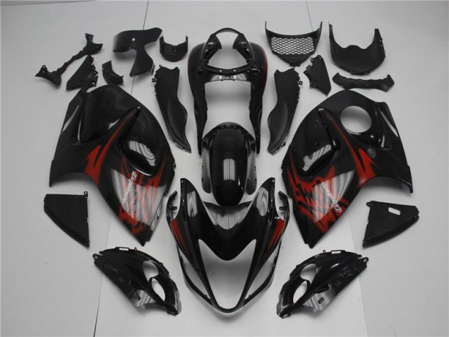 Schwarz Rot Suzuki GSXR 1300 Hayabusa 08-19 Verkleidungen Komplett Sets