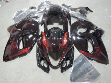 Schwarz Rot Suzuki GSXR 1300 Hayabusa 08-19 VollVerkleidungen & Plastik