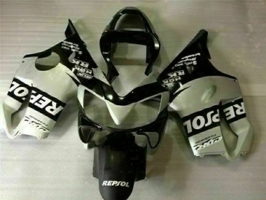 Schwarz Silber Repsol Honda CBR 600 F4i 01-03 Verkleidungen