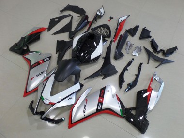 Schwarz Silber Rot Aprilia RS4 50 125 11-18 Verkleidung