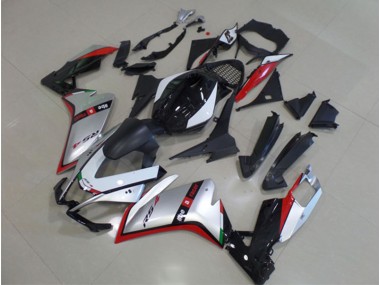 Schwarz Silber Rot Aprilia RS4 50 125 11-18 Vollverkleidung
