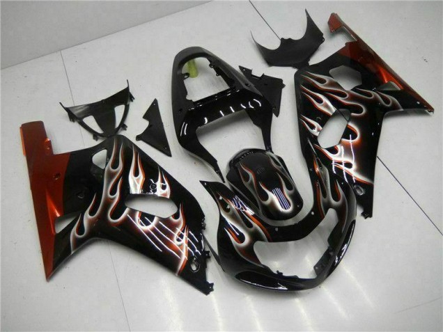 Schwarz Suzuki GSXR 600 / 750 K1 K2 K3 01-03 Verkleidung