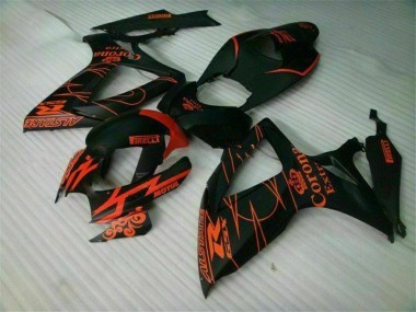 Schwarz Suzuki GSXR 600 / 750 K6 06-07 Verkleidungen Komplett Sets
