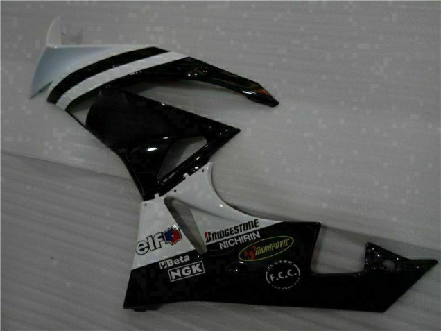 Schwarz Weiß 3M Touch4 Kawasaki ZX6R 09-12 Verkleidung Schwarz Weiß 3M Touch4 Kawasaki ZX6R 09-12 Verkleidung