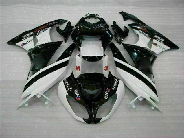 Schwarz Weiß 3M Touch4 Kawasaki ZX6R 09-12 Verkleidungen Schwarz Weiß 3M Touch4 Kawasaki ZX6R 09-12 Verkleidungen