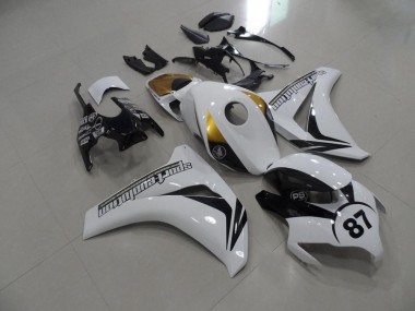 Schwarz Weiß Gold Honda CBR 1000 RR 08-11 Verkleidungen