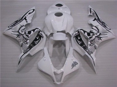 Schwarz Weiß Honda CBR 600 RR 07-08 Verkleidung