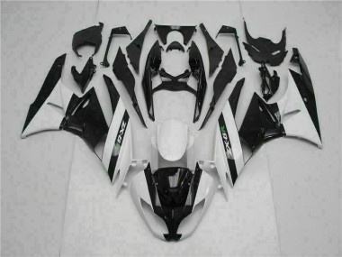 Schwarz Weiß Kawasaki ZX6R 09-12 Verkleidungen