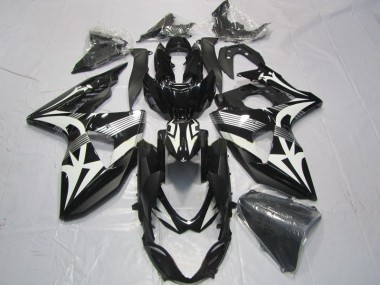Schwarz Weiß Suzuki GSXR 1000 K9 09-16 Verkleidungen
