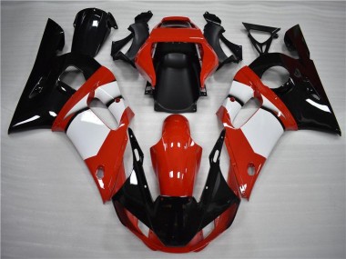 Schwarz Weiß Yamaha R6 98-02 Verkleidungen
