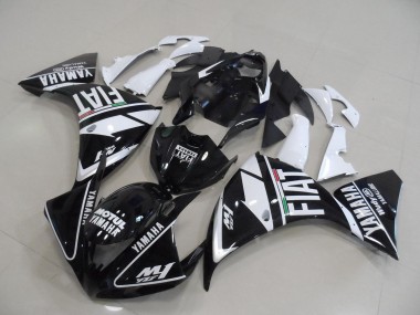 Schwarz Weißer Fiat Yamaha R1 09-11 Verkleidung