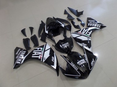 Schwarz Weißer Fiat Yamaha R1 12-14 Verkleidungen