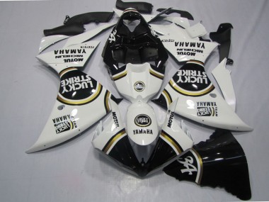 Schwarz Weißes Lucky Strike Yamaha R1 09-11 Verkleidungen